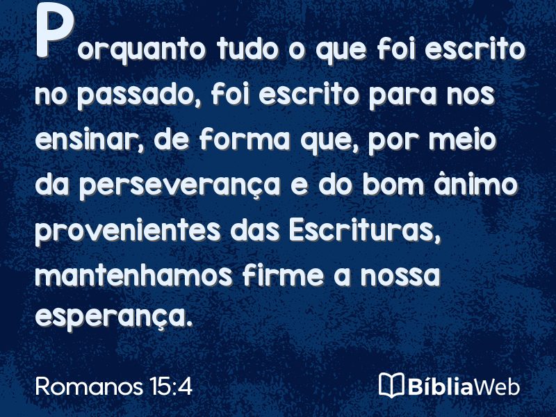Romanos 15:4 em imagem para compartilhar