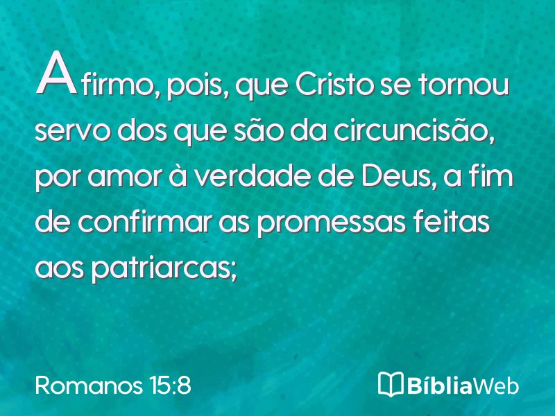 Romanos 15:8 em imagem para compartilhar