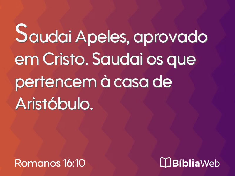 Romanos 16:10 em imagem para compartilhar