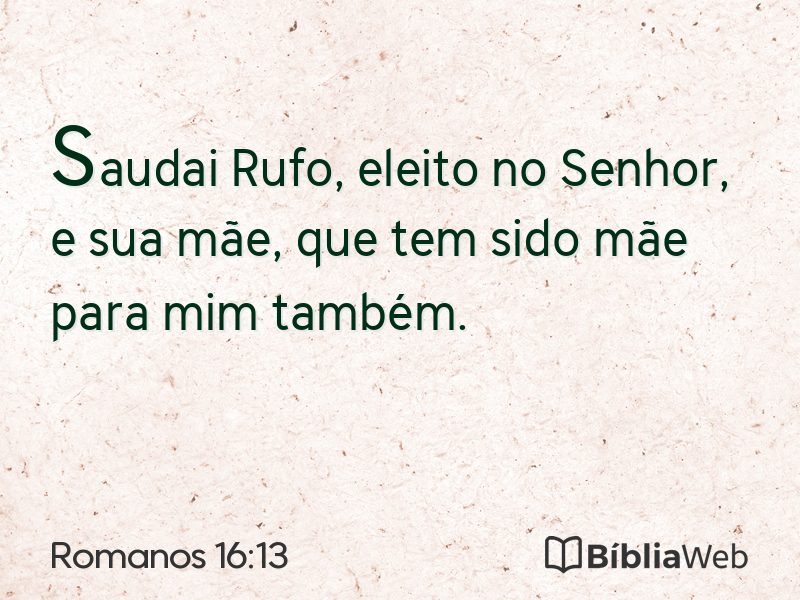 Romanos 16:13 em imagem para compartilhar