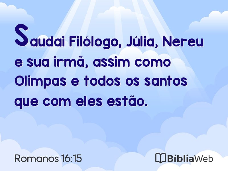 Romanos 16:15 em imagem para compartilhar