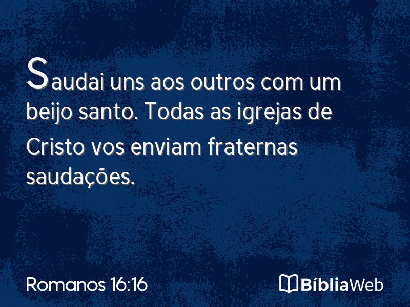 Romanos 16:16 em imagem para compartilhar