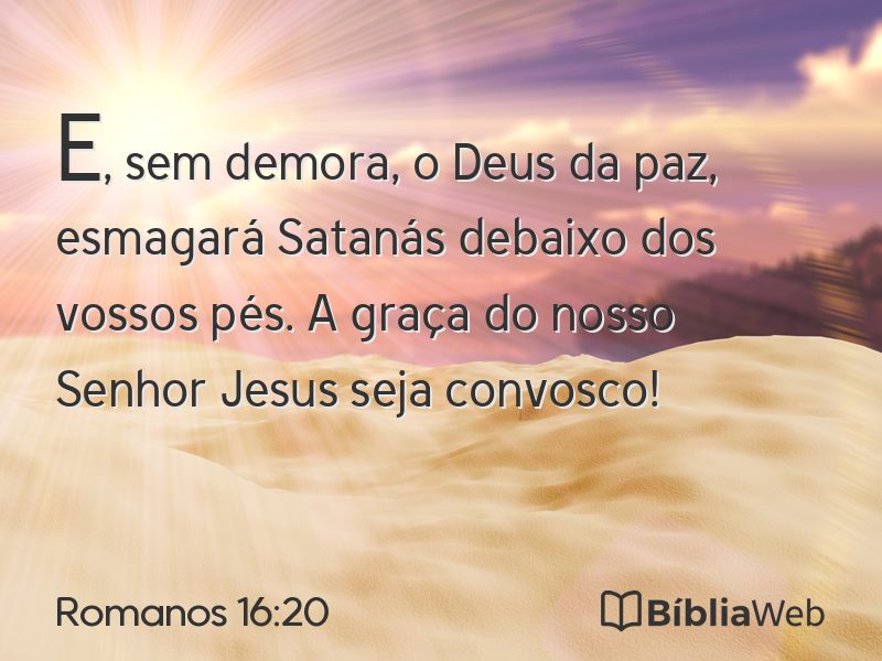 Romanos 16:20 em imagem para compartilhar