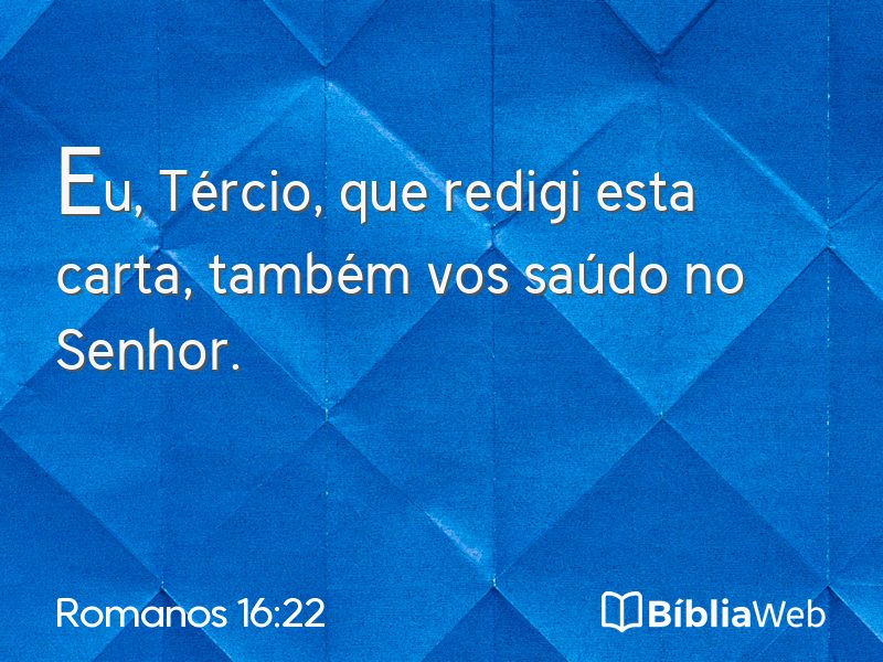 Romanos 16:22 em imagem para compartilhar