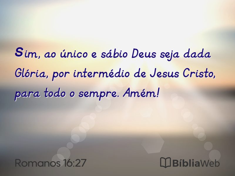 Romanos 16:27 em imagem para compartilhar
