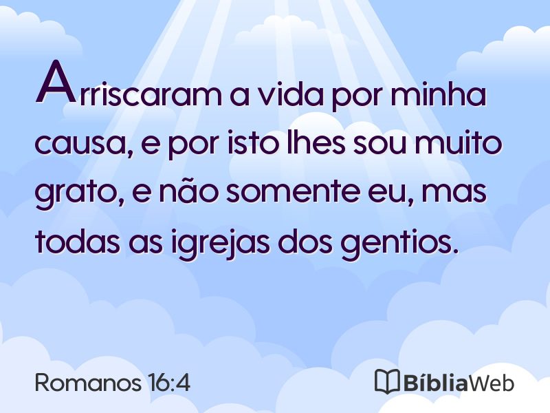 Romanos 16:4 em imagem para compartilhar
