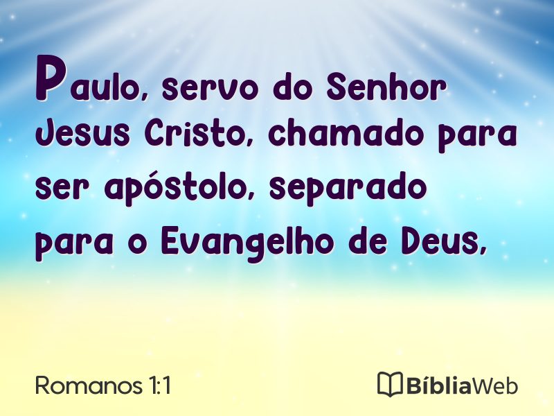 Romanos 1:1 em imagem para compartilhar