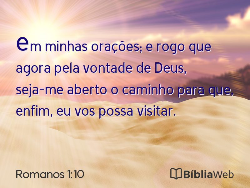Romanos 1:10 em imagem para compartilhar