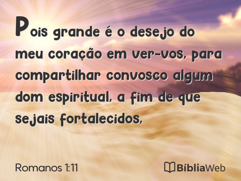 Romanos 1:11 em imagem para compartilhar