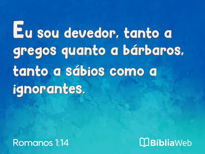 Romanos 1:14 em imagem para compartilhar