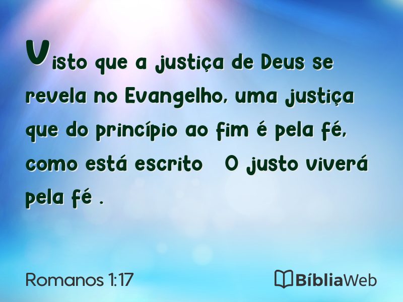 Romanos 1:17 em imagem para compartilhar