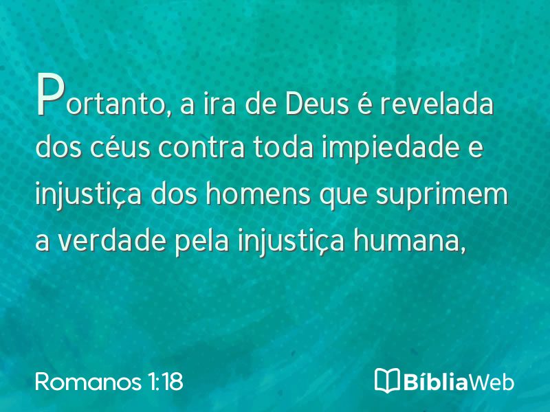 Romanos 1:18 em imagem para compartilhar