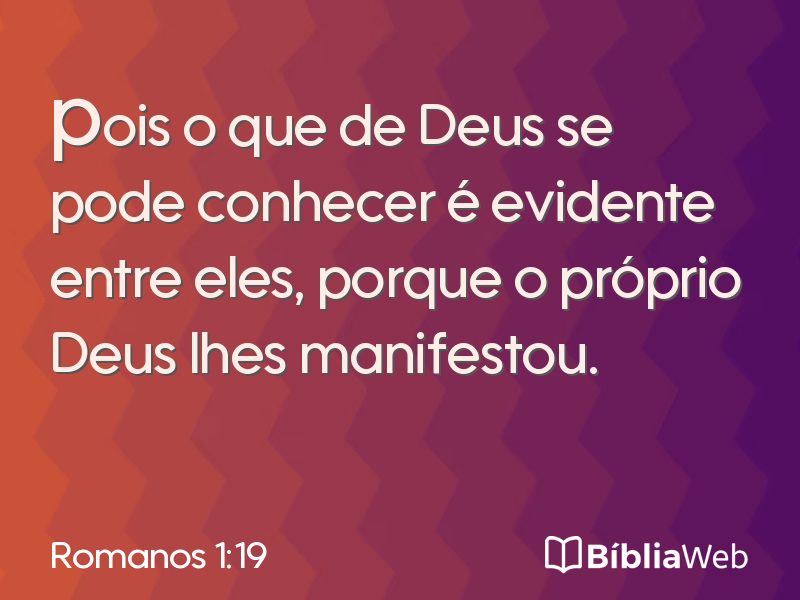 Romanos 1:19 em imagem para compartilhar