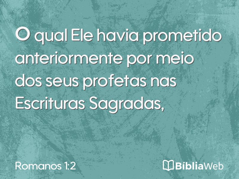 Romanos 1:2 em imagem para compartilhar