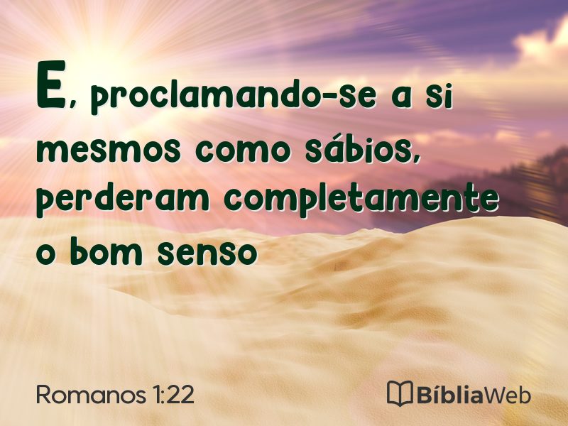 Romanos 1:22 em imagem para compartilhar