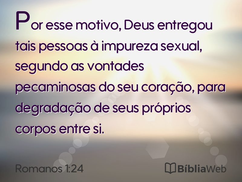 Romanos 1:24 em imagem para compartilhar
