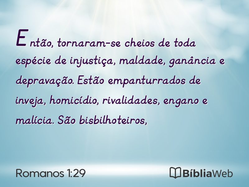 Romanos 1:29 em imagem para compartilhar