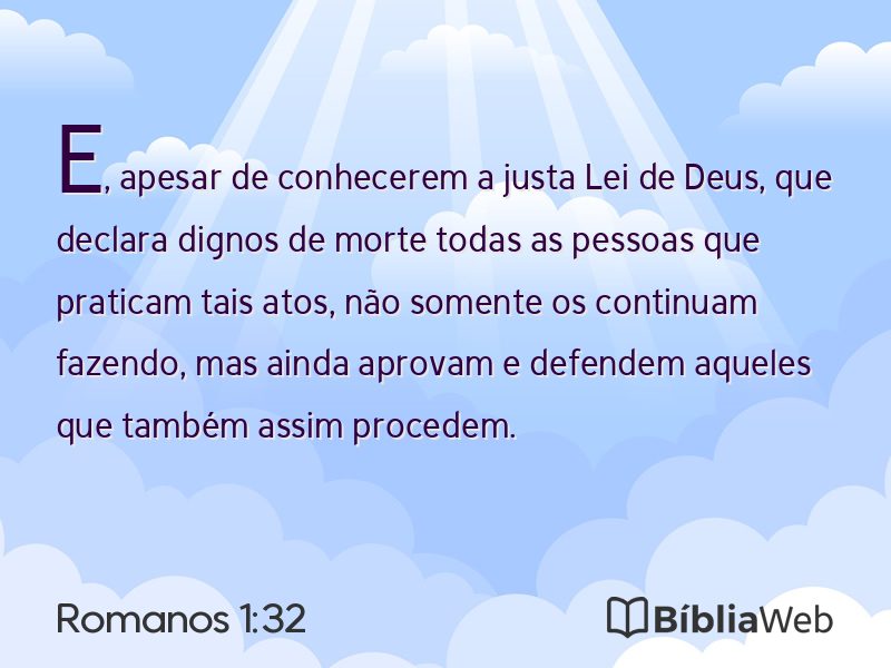 Romanos 1:32 em imagem para compartilhar