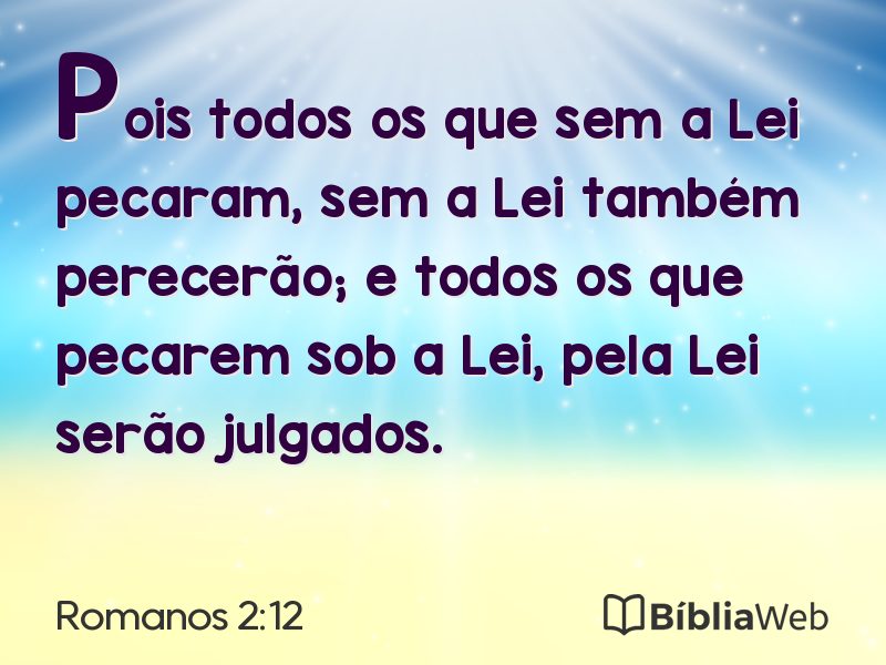 Romanos 2:12 em imagem para compartilhar