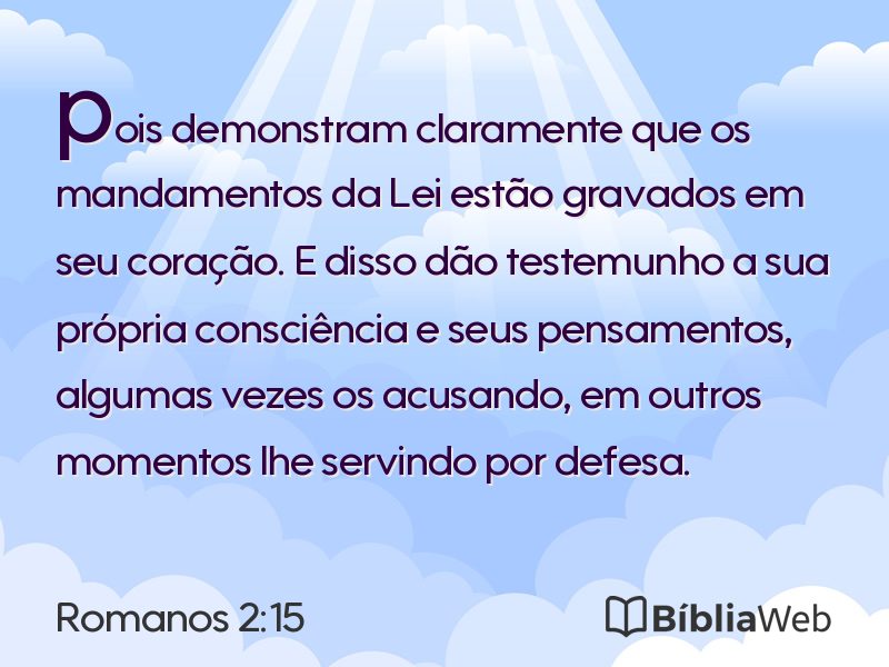 Romanos 2:15 em imagem para compartilhar