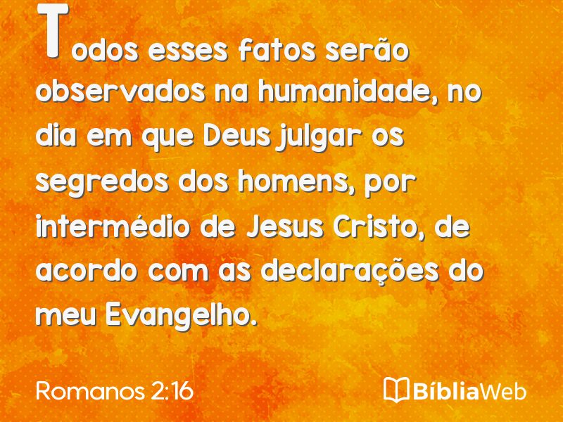 Romanos 2:16 em imagem para compartilhar