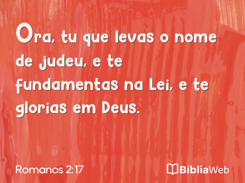 Romanos 2:17 em imagem para compartilhar