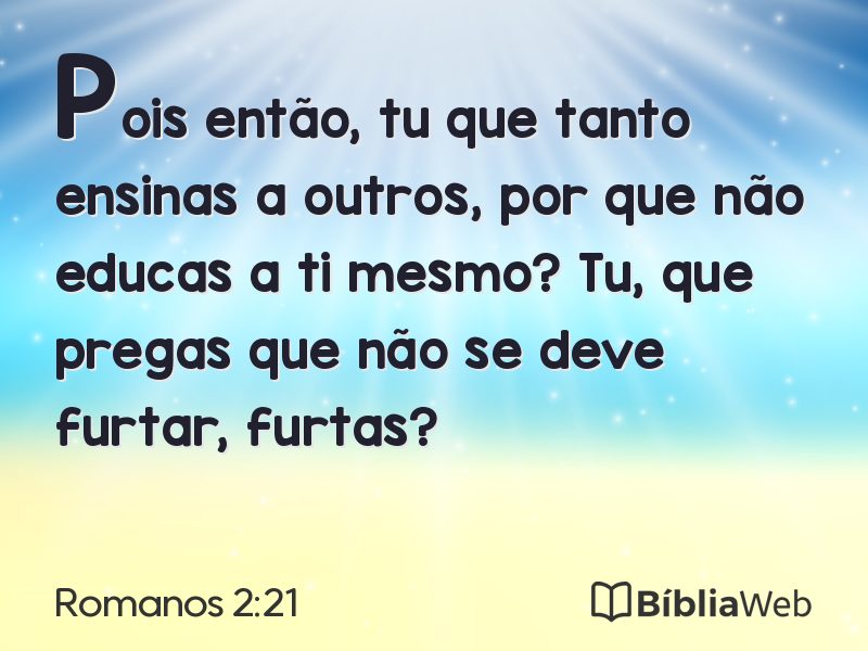 Romanos 2:21 em imagem para compartilhar