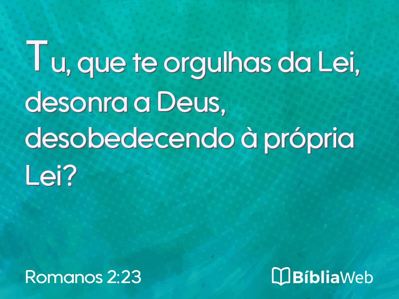 Romanos 2:23 em imagem para compartilhar