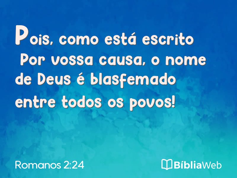 Romanos 2:24 em imagem para compartilhar