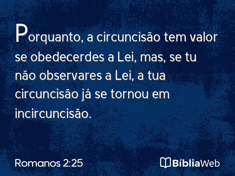 Romanos 2:25 em imagem para compartilhar