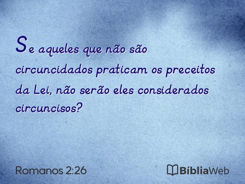 Romanos 2:26 em imagem para compartilhar