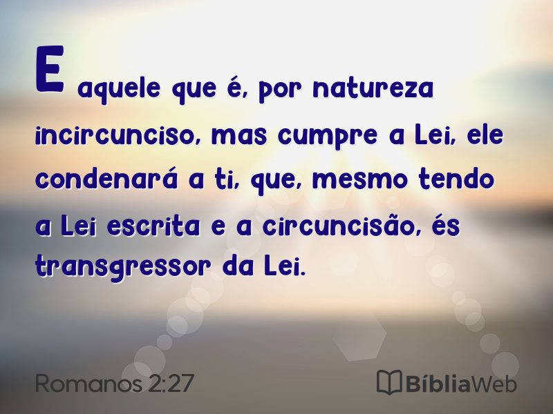 Romanos 2:27 em imagem para compartilhar