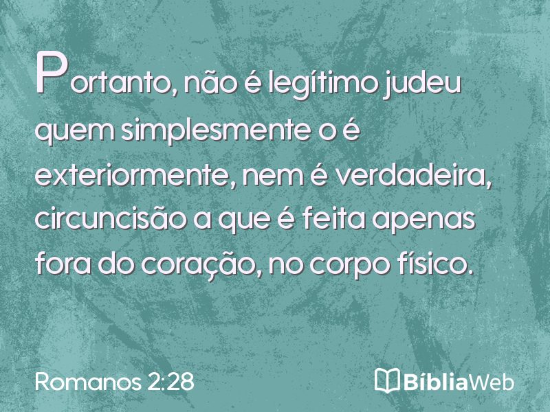 Romanos 2:28 em imagem para compartilhar