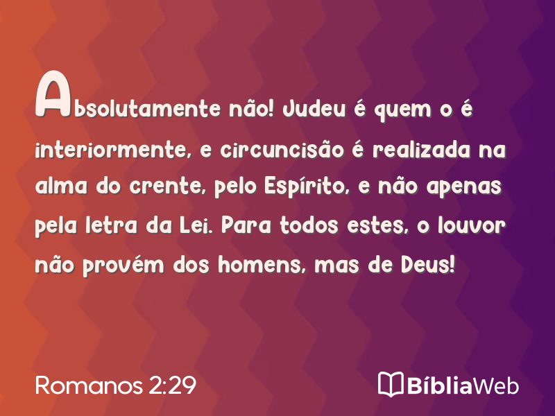 Romanos 2:29 em imagem para compartilhar