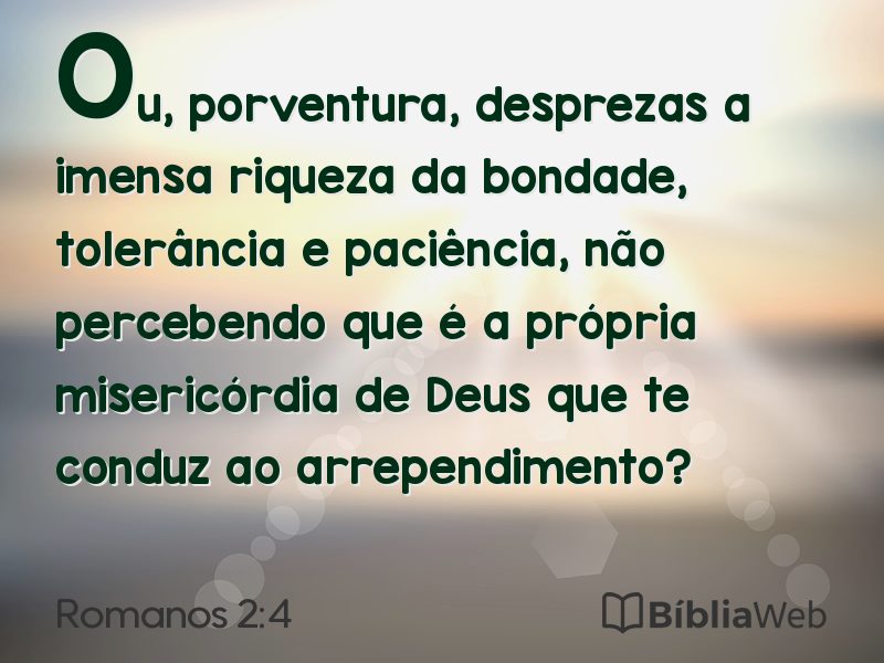 Romanos 2:4 em imagem para compartilhar
