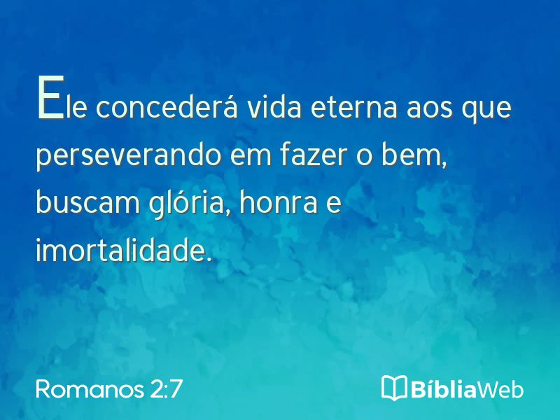 Romanos 2:7 em imagem para compartilhar