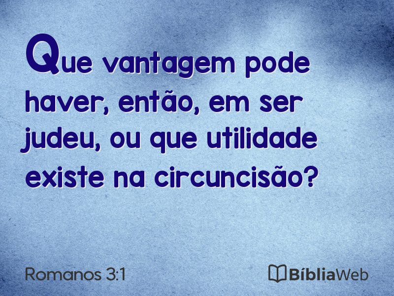 Romanos 3:1 em imagem para compartilhar