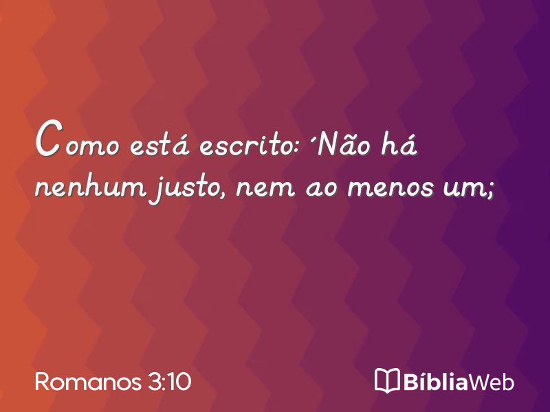 Romanos 3:10 em imagem para compartilhar