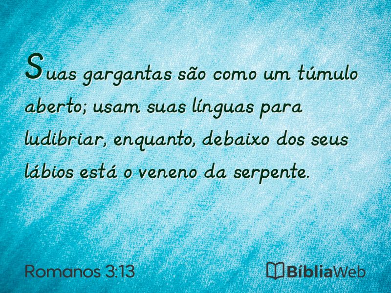 Romanos 3:13 em imagem para compartilhar