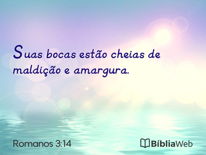 Romanos 3:14 em imagem para compartilhar