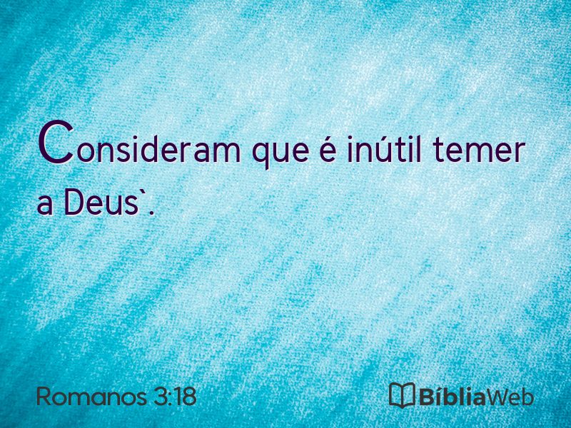 Romanos 3:18 em imagem para compartilhar