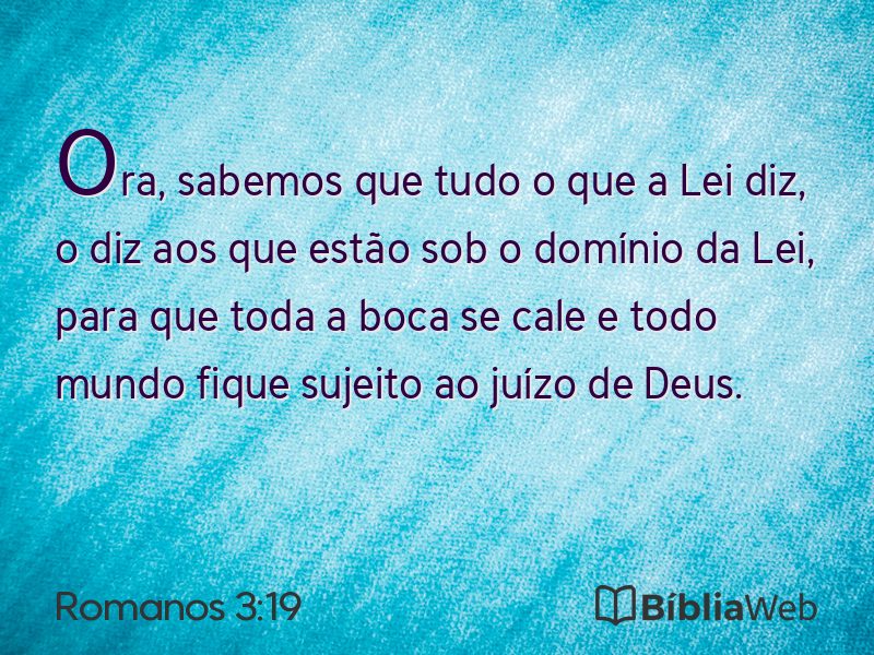 Romanos 3:19 em imagem para compartilhar