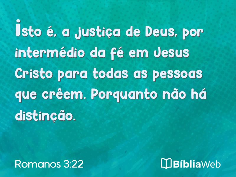Romanos 3:22 em imagem para compartilhar