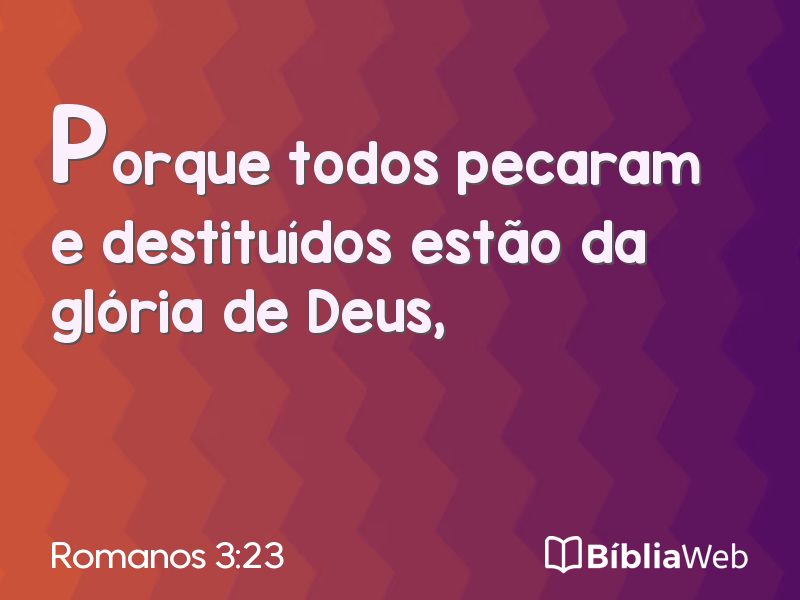 Romanos 3:23 em imagem para compartilhar