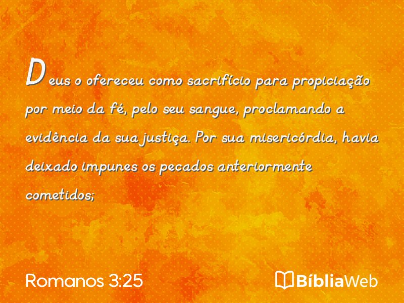 Romanos 3:25 em imagem para compartilhar