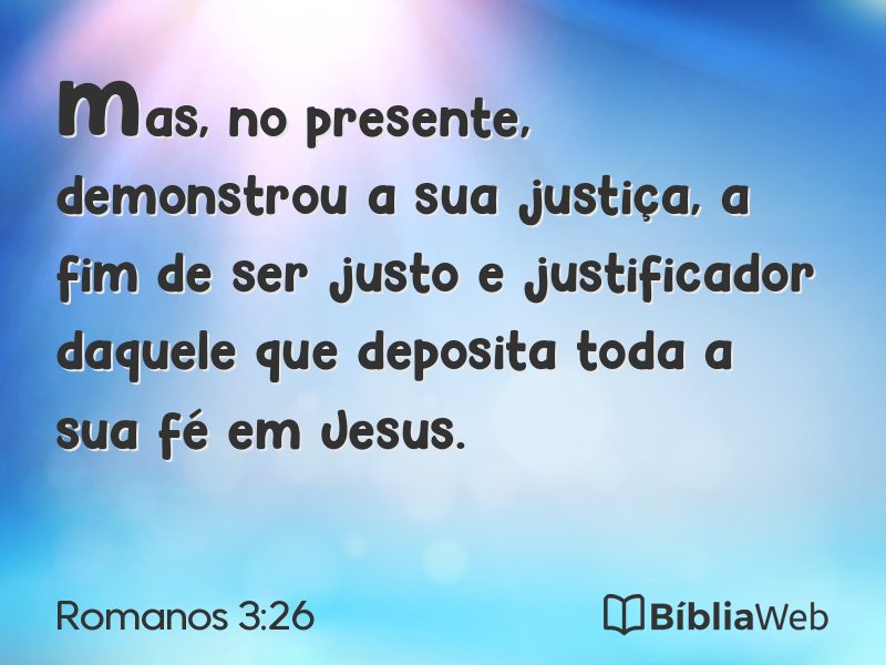 Romanos 3:26 em imagem para compartilhar