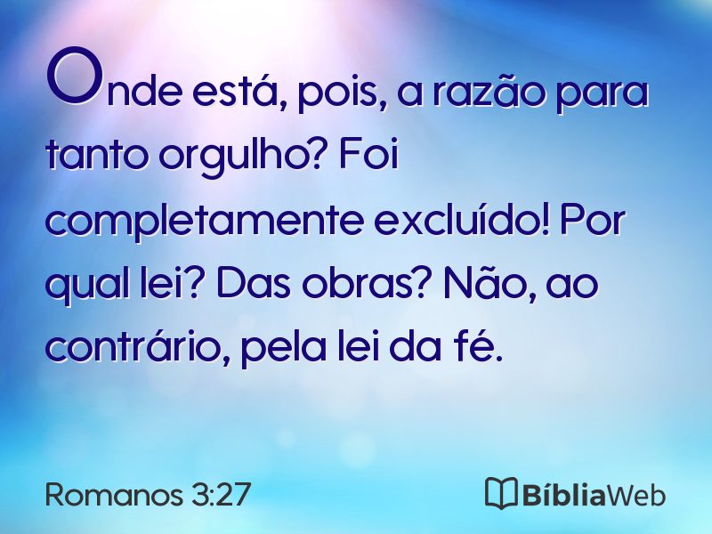 Romanos 3:27 em imagem para compartilhar