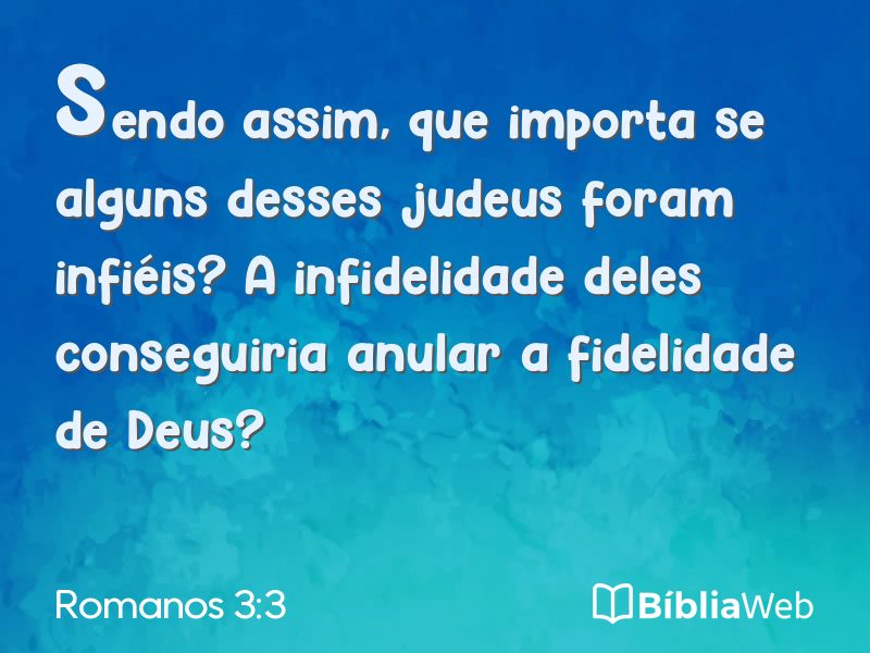 Romanos 3:3 em imagem para compartilhar