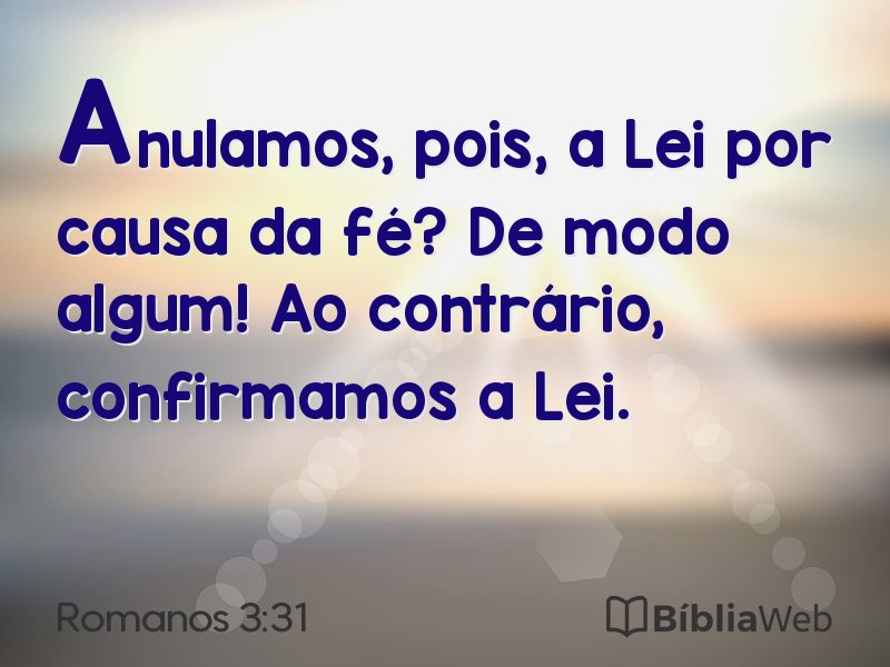 Romanos 3:31 em imagem para compartilhar