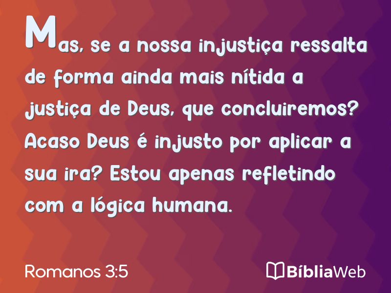 Romanos 3:5 em imagem para compartilhar